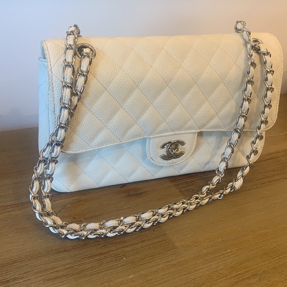 Chanel white caviar medium classic - Picture 10 of 12